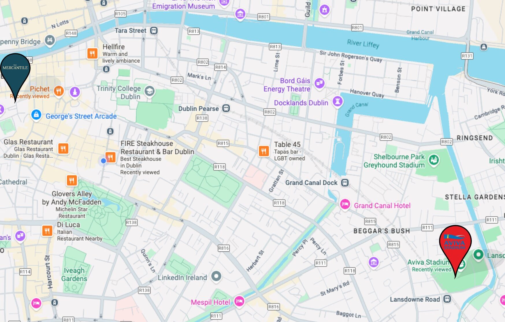 Dublin City Hotels, Hoel Near The Aviva Stadium, Dublin Hotels